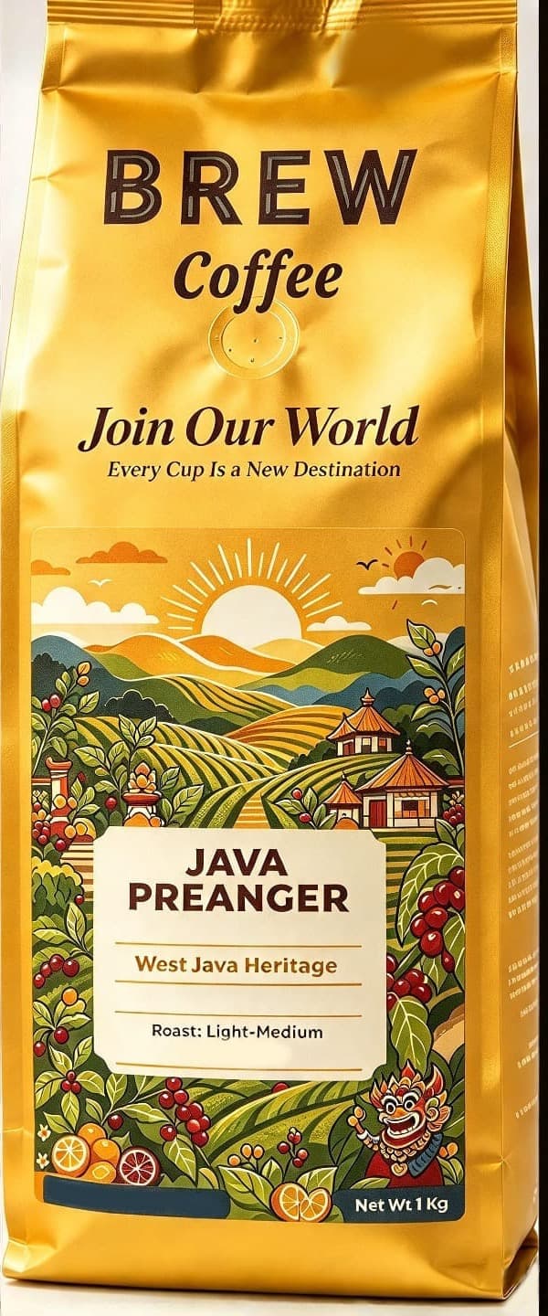 BREW Coffee Java Preanger 1 kg bag