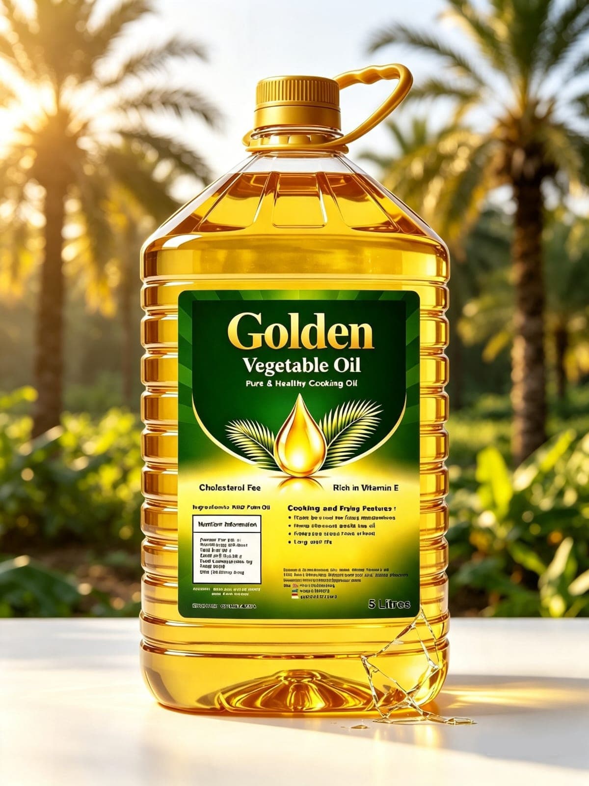 Golden Vegetable Oil — 5 Litre Bottle